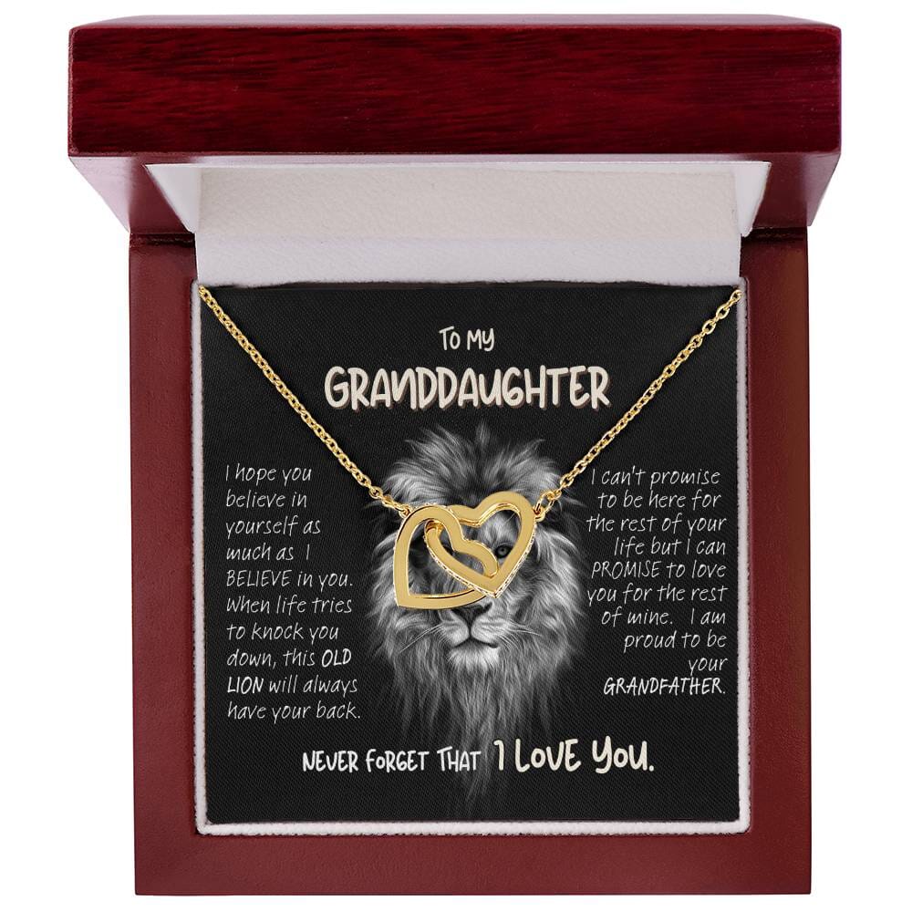 A Grandfather's Promise - Interlocking Hearts Necklace 🌟 Jewelry ShineOn Fulfillment 18K Yellow Gold Finish Luxury Box 