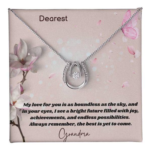 Boundless Love Granddaughter Pendant: A Legacy of Affection in White Gold and Crystals Jewelry/LuckyInLove ShineOn Fulfillment