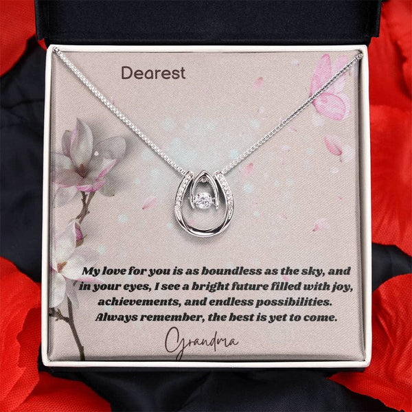 Boundless Love Granddaughter Pendant: A Legacy of Affection in White Gold and Crystals Jewelry/LuckyInLove ShineOn Fulfillment