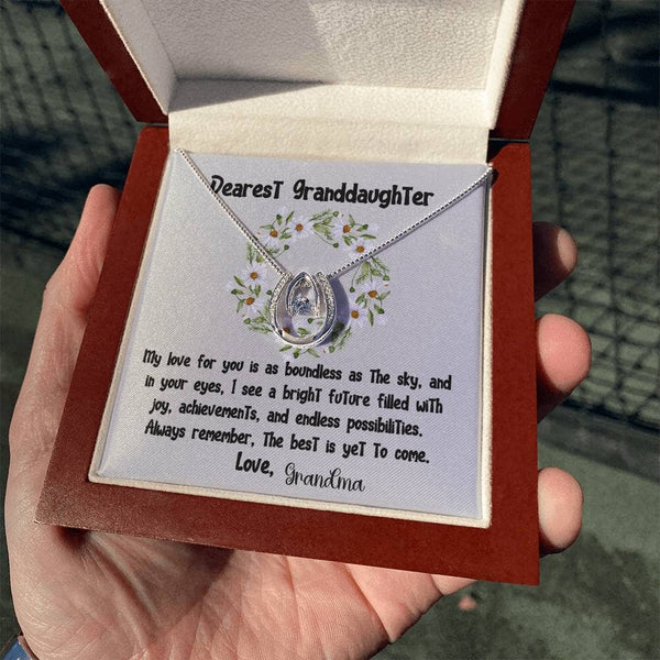 Boundless Sky: Grandparent's Love Pendant Necklace Jewelry/LuckyInLove ShineOn Fulfillment Luxury Box w/LED