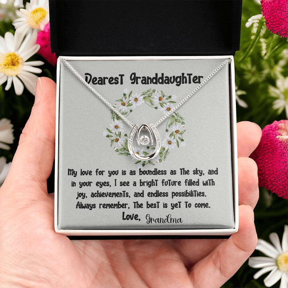 Boundless Sky: Grandparent's Love Pendant Necklace Jewelry/LuckyInLove ShineOn Fulfillment Two Tone Box 
