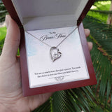 Cherished Heart: The Forever Love Necklace for Your Bonus Mom Jewelry/ForeverLove ShineOn Fulfillment 14k White Gold Finish Luxury Box 