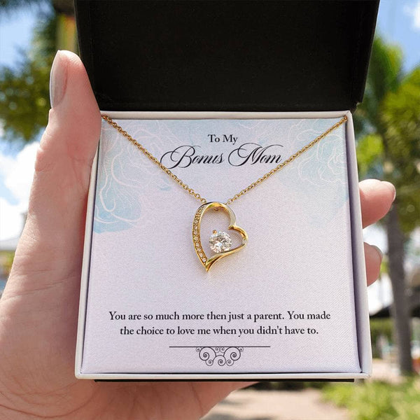 Cherished Heart: The Forever Love Necklace for Your Bonus Mom Jewelry/ForeverLove ShineOn Fulfillment 18k Yellow Gold Finish Standard Box 