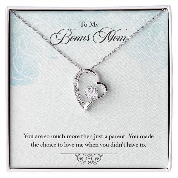 Cherished Heart: The Forever Love Necklace for Your Bonus Mom Jewelry/ForeverLove ShineOn Fulfillment 