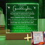 Cherished Moments: Granddaughter's LED Acrylic Love Plaque + LoveKnot Perfect Bundle Jewelry ShineOn Fulfillment 