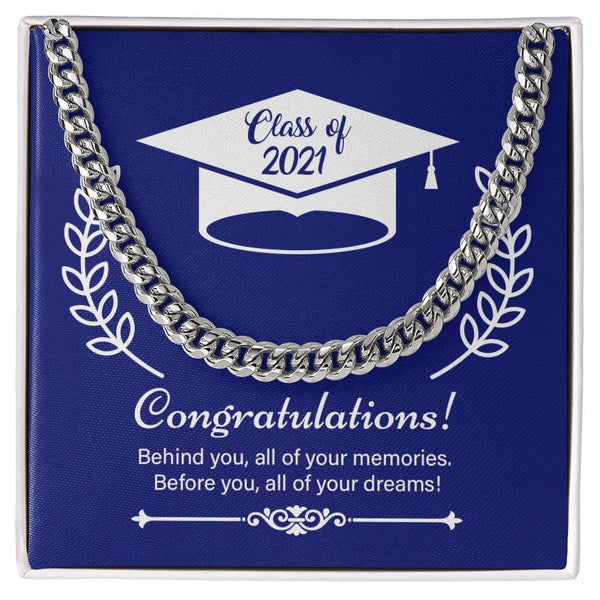 Embrace the Future: The Class of 2023 Commemorative Cuban Link Chain Necklace - A Symbol of Memories and Dreams Jewelry/Cubanlink ShineOn Fulfillment 