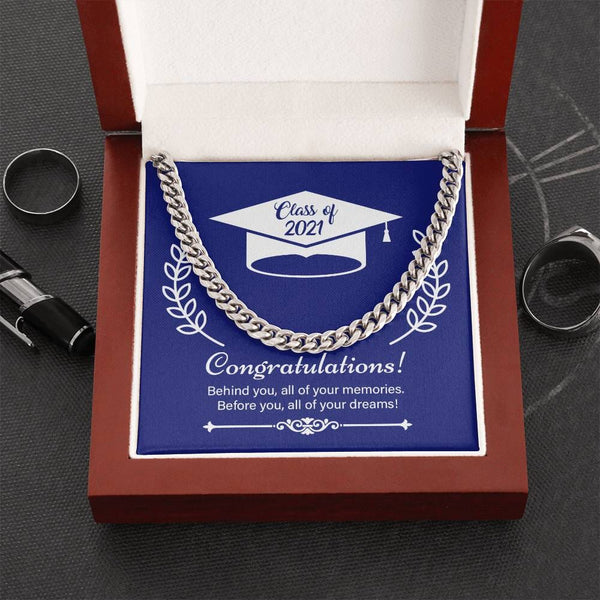 Embrace the Future: The Class of 2023 Commemorative Cuban Link Chain Necklace - A Symbol of Memories and Dreams Jewelry/Cubanlink ShineOn Fulfillment