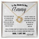Endless Embrace Love Knot Necklace – A Personalized Tribute to Mom Jewelry/LoveKnot ShineOn Fulfillment 18K Yellow Gold Finish Standard Box 