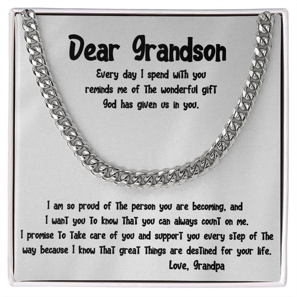 Eternal Bond: Grand Legacy Cuban Link Chain with Personalized Message Jewelry/Cubanlink ShineOn Fulfillment 