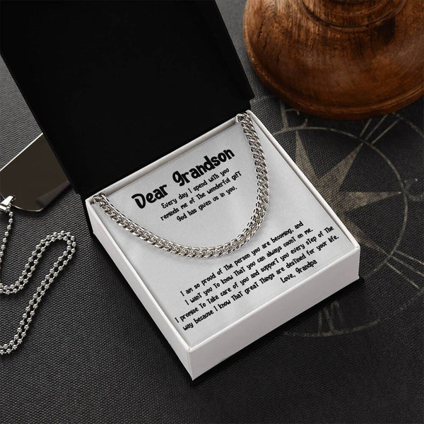 Eternal Bond: Grand Legacy Cuban Link Chain with Personalized Message Jewelry/Cubanlink ShineOn Fulfillment 