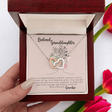Eternal Bond: Granddaughter's Interlocking Hearts Necklace with Sentimental Message Jewelry/InterlockingHearts ShineOn Fulfillment Polished Stainless Steel & Rose Gold Finish Luxury Box 