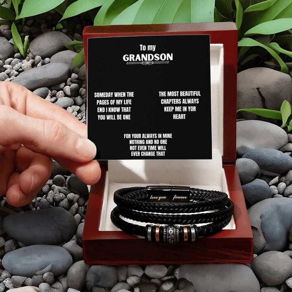 Eternal Bond Grandson Bracelet: A Timeless Emblem of Love & Legacy Jewelry/LoveForeverBracelet ShineOn Fulfillment Luxury Box w/LED 