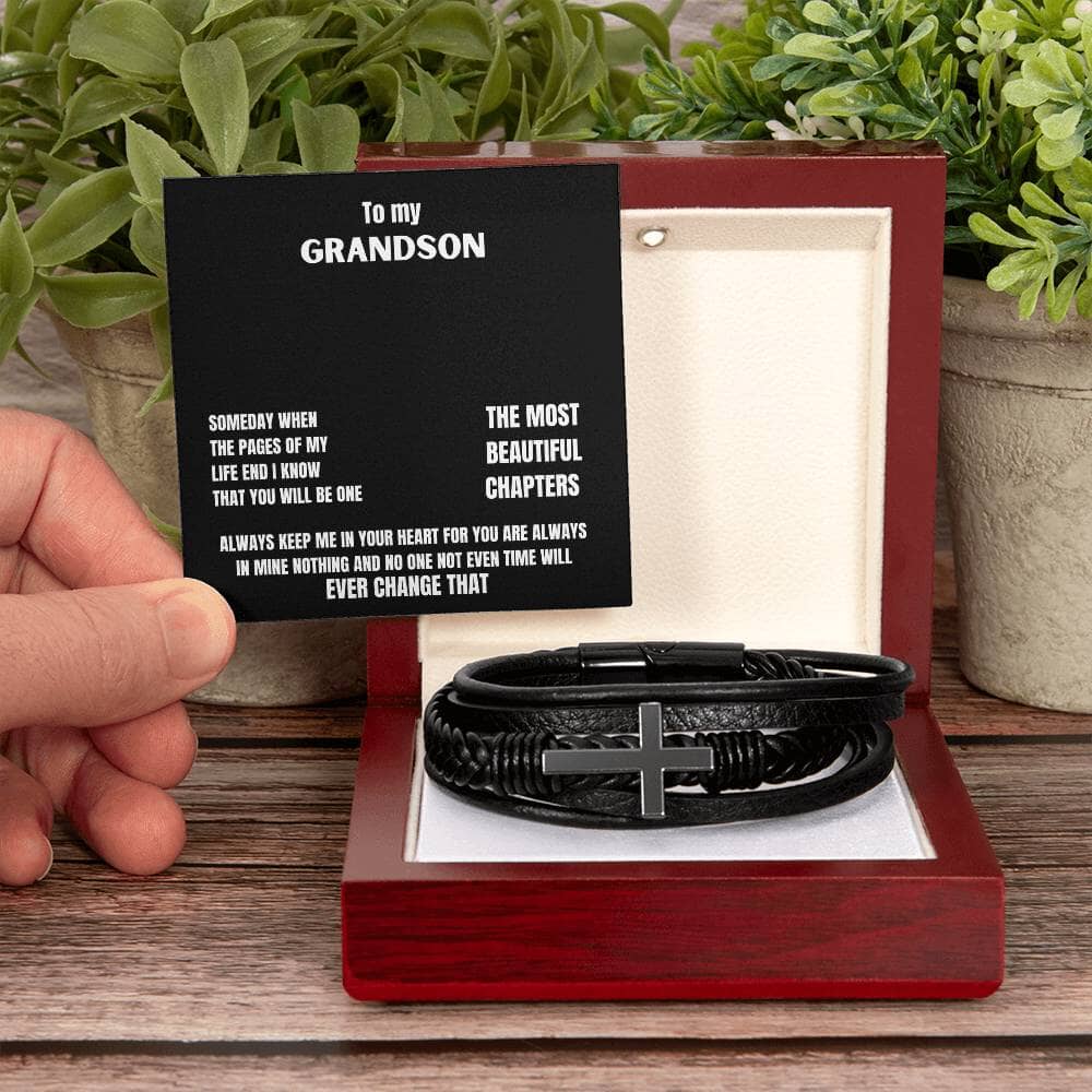 Eternal Bond: Grandson's Legacy Cross Bracelet - A Symbol of Timeless ...