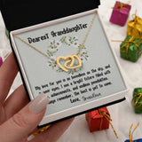 Eternal Bond Interlocking Hearts Necklace: A Grandparent's Endless Love Jewelry/InterlockingHearts ShineOn Fulfillment 18K Yellow Gold Finish Standard Box 