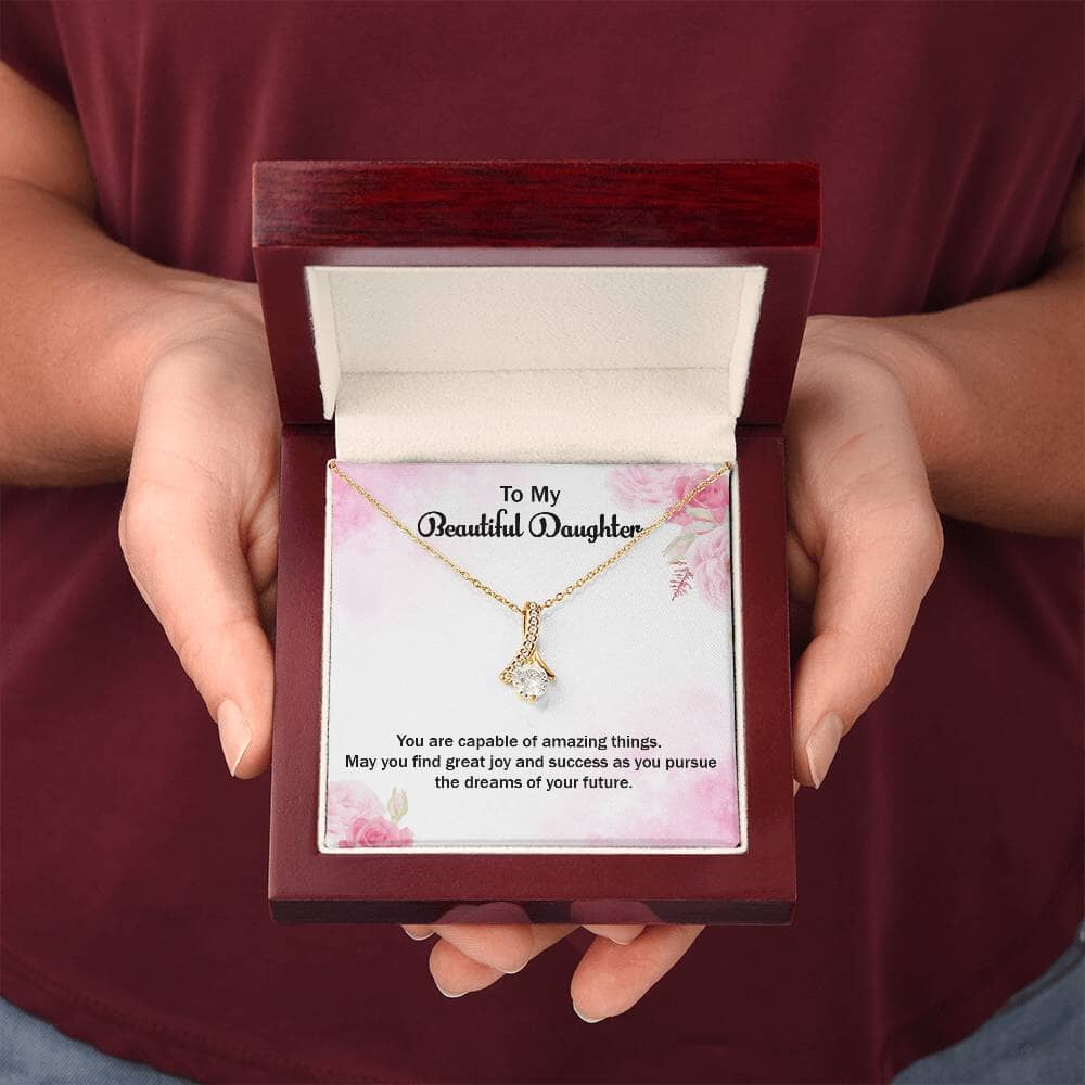 Eternal Bond Necklace: A Symbol of Love and Empowerment for Your Daughter Jewelry/AlluringBeauty ShineOn Fulfillment 18K Yellow Gold Finish Luxury Box 
