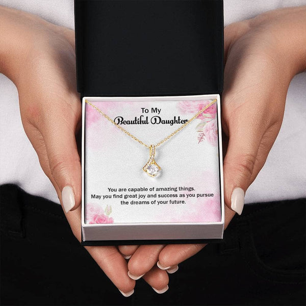 Eternal Bond Necklace: A Symbol of Love and Empowerment for Your Daughter Jewelry/AlluringBeauty ShineOn Fulfillment 18K Yellow Gold Finish Standard Box 