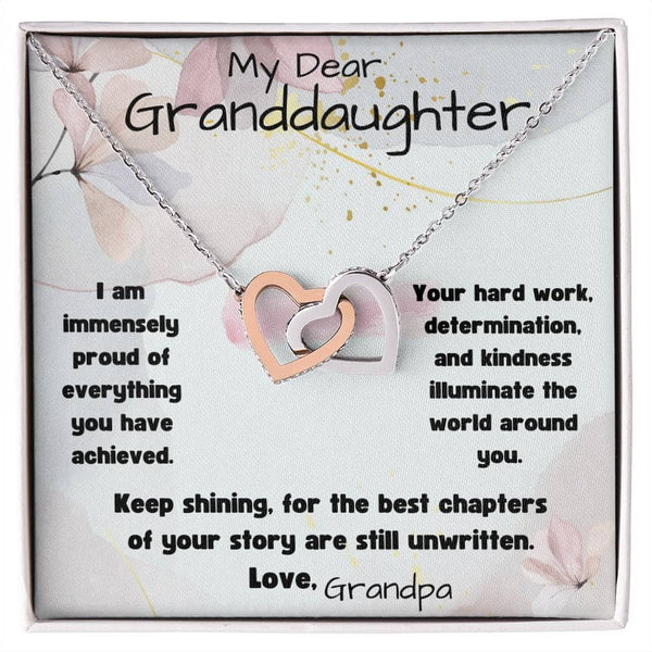 Eternal Bond: The Grandparent's Interlocking Hearts Necklace with Personalized Message Jewelry/InterlockingHearts ShineOn Fulfillment 