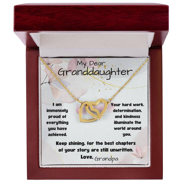 Eternal Bond: The Grandparent's Interlocking Hearts Necklace with Personalized Message Jewelry/InterlockingHearts ShineOn Fulfillment 