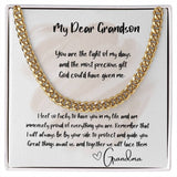 Eternal Bond: The Grandparent's Legacy Cuban Link Chain Necklace with Personalized Sentimental Message Jewelry/Cubanlink ShineOn Fulfillment 