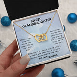 Eternal Bonds of Love: Personalized Interlocking Hearts Necklace for Granddaughters Jewelry/InterlockingHearts ShineOn Fulfillment 18K Yellow Gold Finish Standard Box 