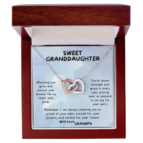 Eternal Bonds of Love: Personalized Interlocking Hearts Necklace for Granddaughters Jewelry/InterlockingHearts ShineOn Fulfillment 