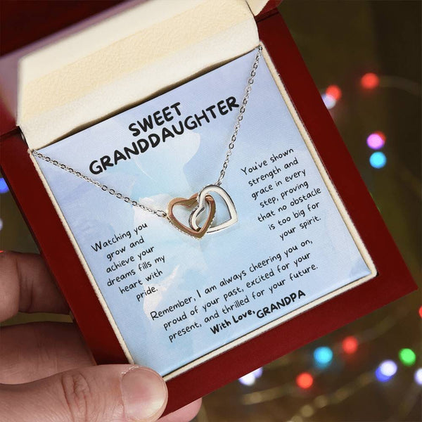 Eternal Bonds of Love: Personalized Interlocking Hearts Necklace for Granddaughters Jewelry/InterlockingHearts ShineOn Fulfillment 