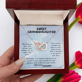 Eternal Bonds of Love: Personalized Interlocking Hearts Necklace for Granddaughters Jewelry/InterlockingHearts ShineOn Fulfillment Polished Stainless Steel & Rose Gold Finish Luxury Box 