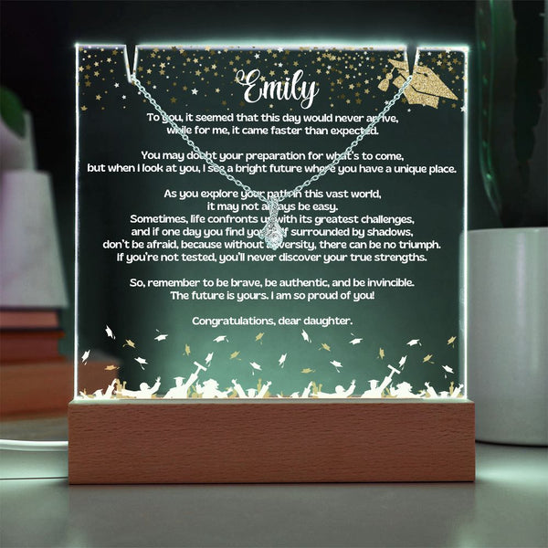 Eternal Love: Personalized Remembrance Set with Alluring Beauty Necklace for Graduation Jewelry/AlluringBeauty ShineOn Fulfillment