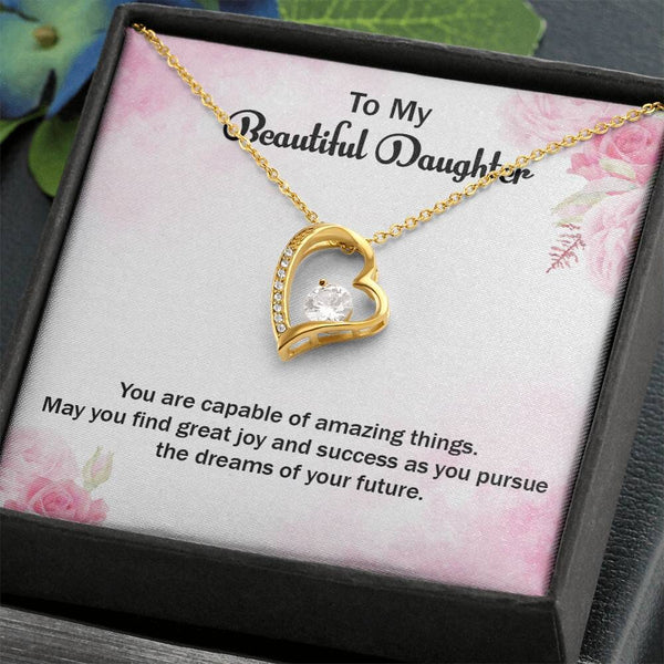 Eternal Sparkle: The Forever Love Necklace - A Symbol of Your Unwavering Belief in Your Daughter Jewelry/ForeverLove ShineOn Fulfillment 