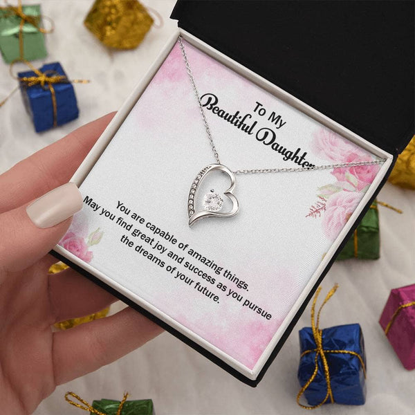 Eternal Sparkle: The Forever Love Necklace - A Symbol of Your Unwavering Belief in Your Daughter Jewelry/ForeverLove ShineOn Fulfillment 