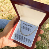 Everlasting Bond: Personalized Grandparent to Grandson Cuban Link Chain Necklace with Heartfelt Message Jewelry/Cubanlink ShineOn Fulfillment Stainless Steel Luxury Box 