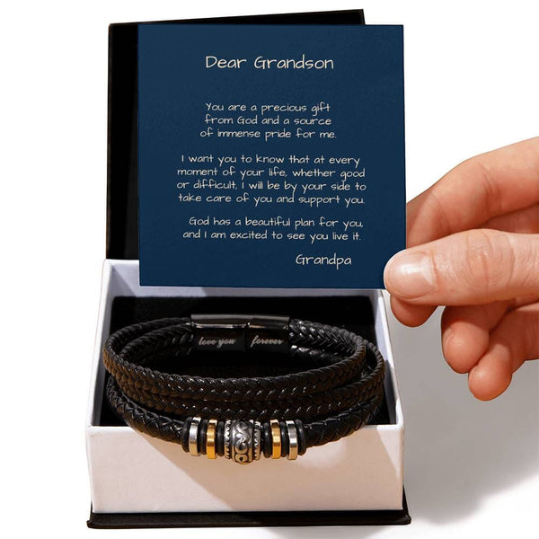 Everlasting Bond: The Personalized 'Love You Forever' Men's Bracelet Jewelry/LoveForeverBracelet ShineOn Fulfillment 