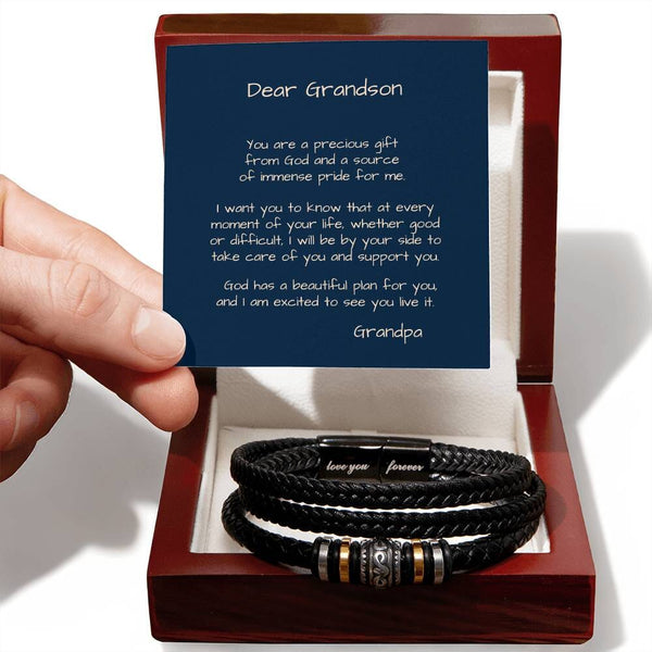 Everlasting Bond: The Personalized 'Love You Forever' Men's Bracelet Jewelry/LoveForeverBracelet ShineOn Fulfillment 