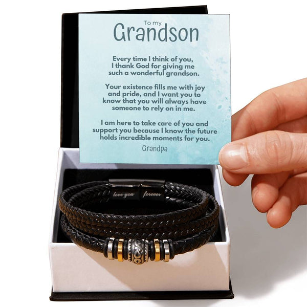 Everlasting Bond: The Personalized Men's 'Love You Forever' Bracelet Jewelry/LoveForeverBracelet ShineOn Fulfillment