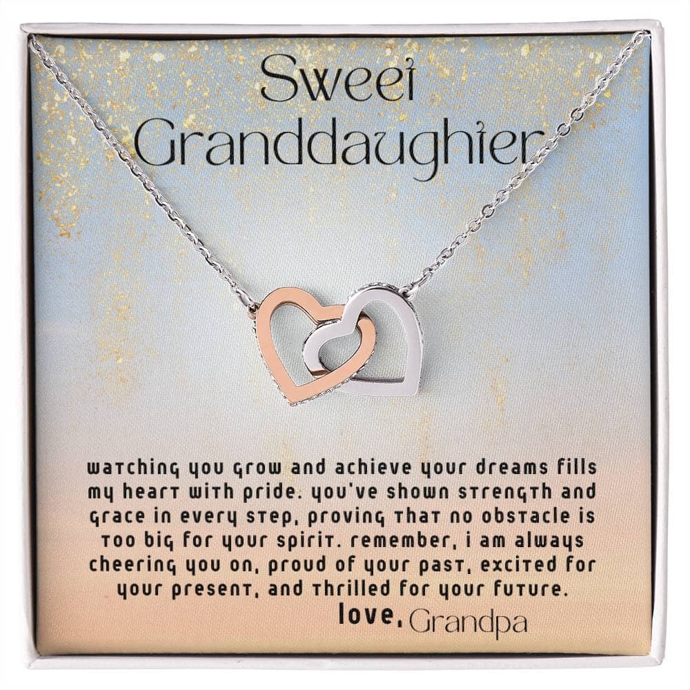 Everlasting Bonds: The Grandparent's Interlocking Hearts Necklace with Personalized Message Jewelry/InterlockingHearts ShineOn Fulfillment 