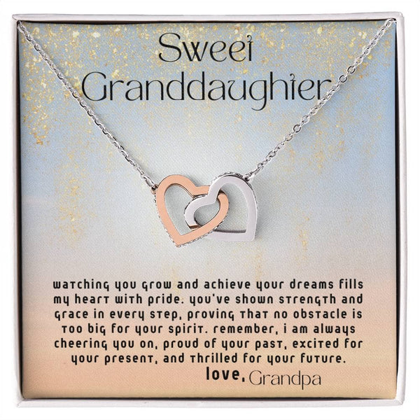 Everlasting Bonds: The Grandparent's Interlocking Hearts Necklace with Personalized Message Jewelry/InterlockingHearts ShineOn Fulfillment
