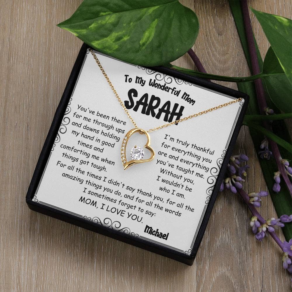 Forever Love Heart Necklace – A Timeless Gift for Mom Jewelry/ForeverLove ShineOn Fulfillment 