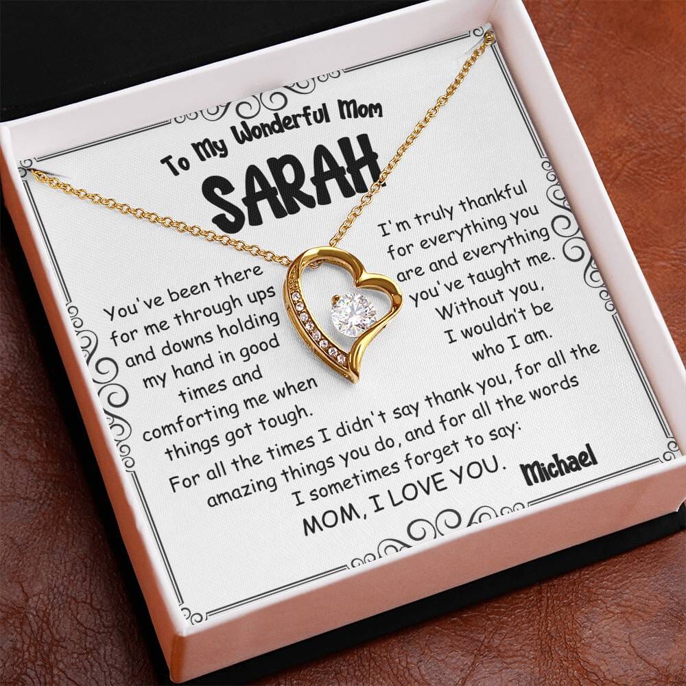 Forever Love Heart Necklace – A Timeless Gift for Mom Jewelry/ForeverLove ShineOn Fulfillment 