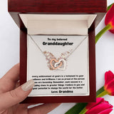 Grand Affection Interlocking Hearts Necklace: A Timeless Symbol of Love and Pride Jewelry/InterlockingHearts ShineOn Fulfillment Polished Stainless Steel & Rose Gold Finish Luxury Box 