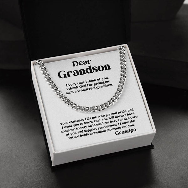 Grandbond: The Ultimate Cuban Link Chain - A Timeless Symbol of Love & Legacy from Grandpa or Grandma Jewelry/Cubanlink ShineOn Fulfillment Stainless Steel Standard Box 