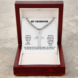 Grandchild's Blessing: Artisan Cross Necklace with Heartfelt Grandparent Message Jewelry/CubanlinkCross ShineOn Fulfillment 