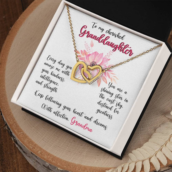 Grandeur of Love: Personalized Interlocking Hearts Necklace Jewelry/InterlockingHearts ShineOn Fulfillment 