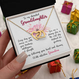 Grandeur of Love: Personalized Interlocking Hearts Necklace Jewelry/InterlockingHearts ShineOn Fulfillment 18K Yellow Gold Finish Standard Box 