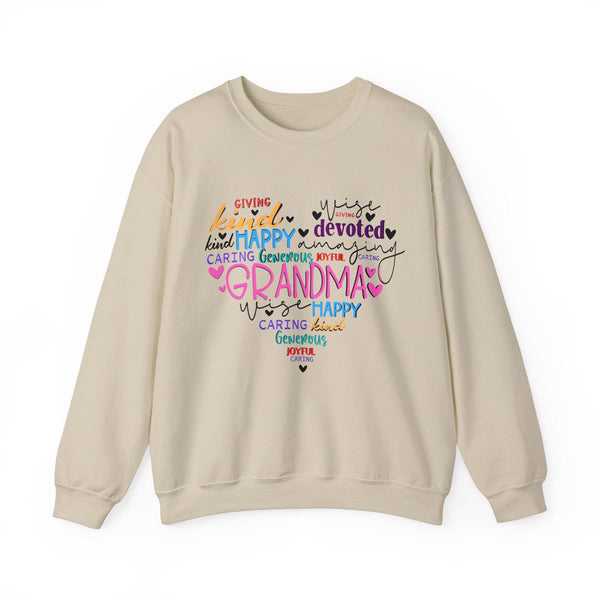 Grandma's Loving Embrace Sweater Sweatshirt Printify S Sand 