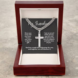 Grandparent's Blessing: Personalized Artisan Cross Necklace with Heartfelt Message Jewelry/CubanlinkCross ShineOn Fulfillment 