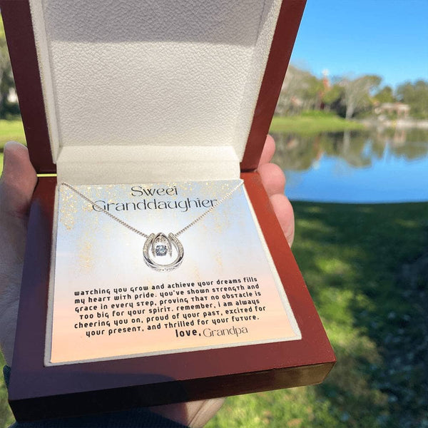 Grandparent's Embrace: A Timeless Pendant of Love and Pride for Your Granddaughter Jewelry/LuckyInLove ShineOn Fulfillment Luxury Box w/LED