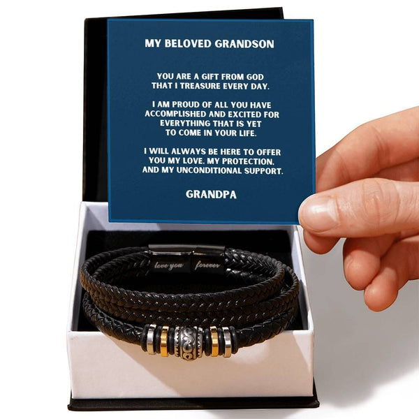 Grandparent's Eternal Love Bracelet: A Timeless Bond with Your Grandson Jewelry/LoveForeverBracelet ShineOn Fulfillment