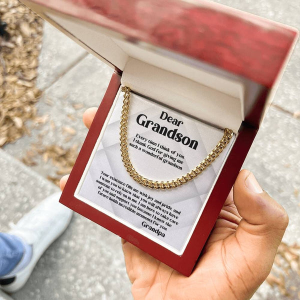 Grandparent's Legacy Cuban Link Chain: A Timeless Emblem of Love & Guidance Jewelry/Cubanlink ShineOn Fulfillment 14K Yellow Gold Finish Luxury Box 