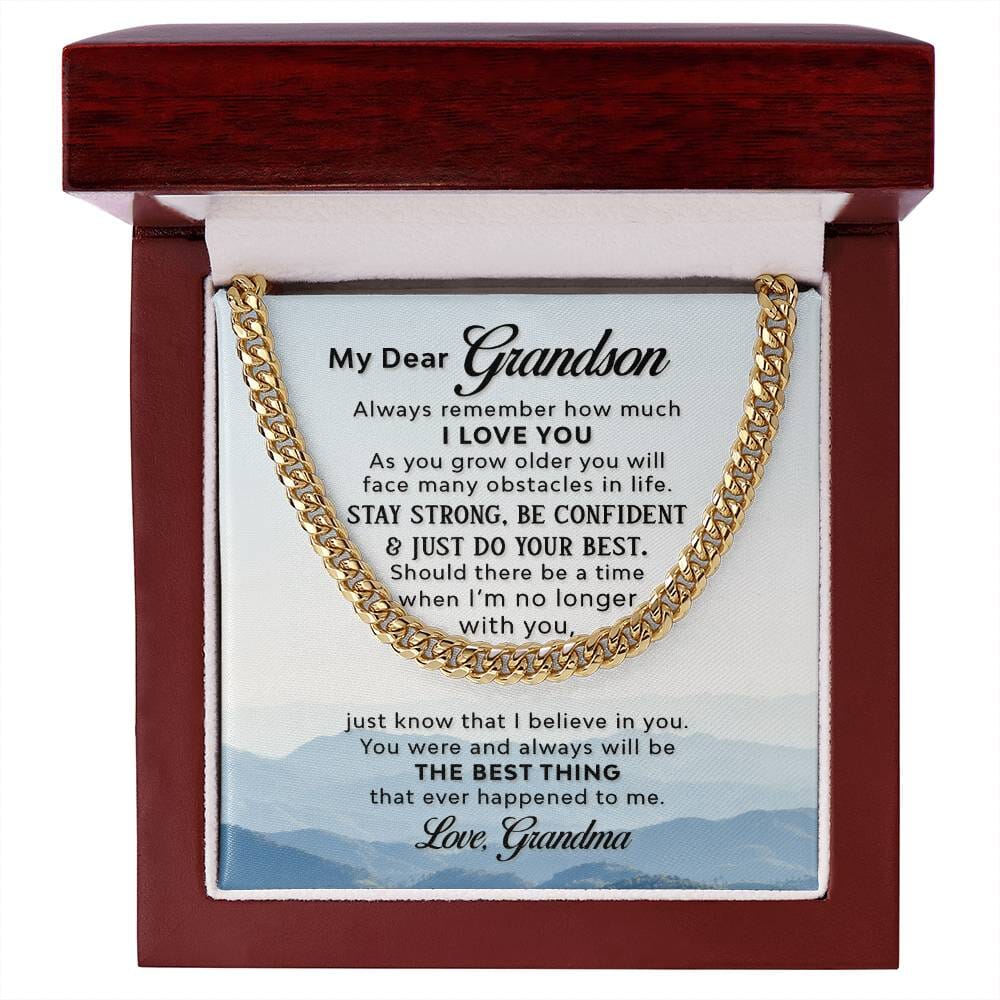 Grandson's Eternal Bond Necklace: A Timeless Emblem of Love and Wisdom Jewelry/Cubanlink ShineOn Fulfillment 
