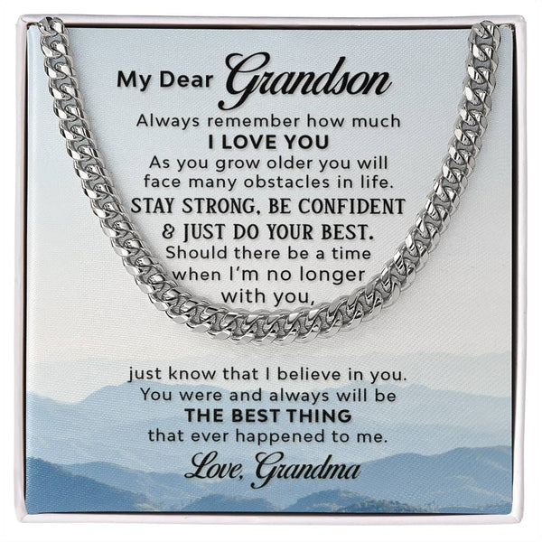 Grandson's Eternal Bond Necklace: A Timeless Emblem of Love and Wisdom Jewelry/Cubanlink ShineOn Fulfillment